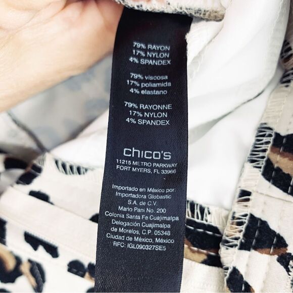 Chico's  So Slimming Leopard Print‎ Stretch Ankle Pants Size .5 - Picture 11 of 15